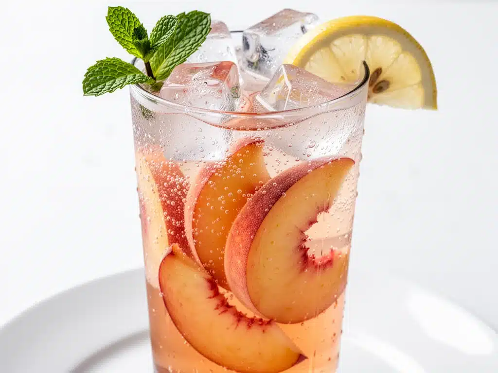 Sparkling Peach Crown Royal Cocktail - featured image